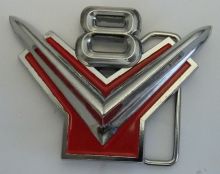 V8 CHROME PLATED Belt Buckle