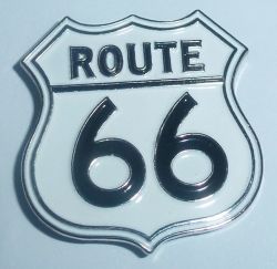 Route 66 Metal Badge