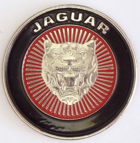 Jaguar Red Round Emblem Badge
