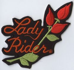 Lady Rider 01 Rose Embroidered patch