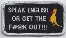 Speak English Embroidered Patch