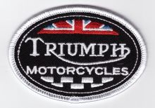 Triumph Old Oval Chequered Flag Patch