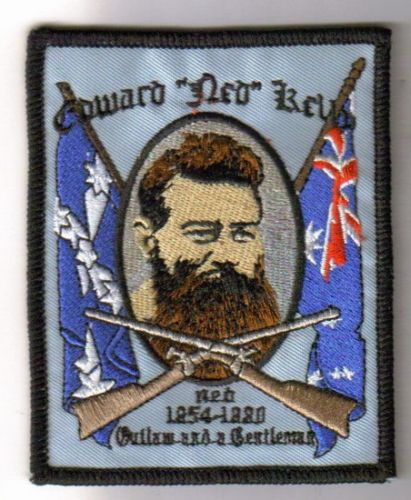 Ned Kelly Gentleman Embroidered Cloth Patch