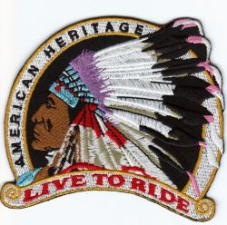 Live to Ride Indian Patch