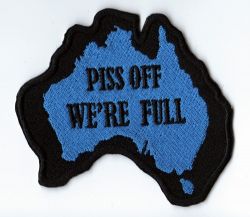 Piss off Aussie Blue Embroidered Patch