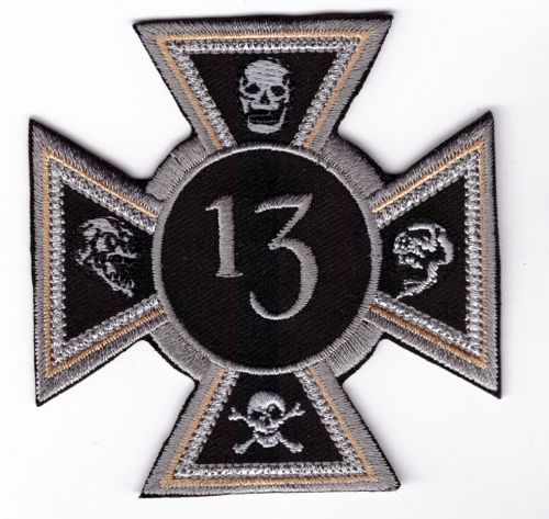 Iron Cross 13 & Skulls Patch