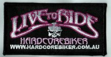 Live to Ride Hardcore Ad Patch