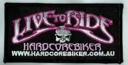 Live to Ride Hardcore Ad Patch