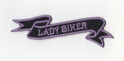 Lady Biker Scroll patch