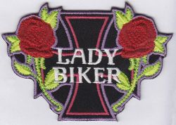 Lady Biker Roses & Cross Patch