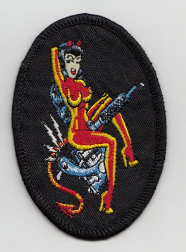 Tattooed Devil Girl Oval Patch