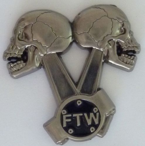 Skull FTW Piston Heads Badge/Lapel-pin
