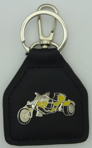 Triker Yellow Leather Keyring/Fob