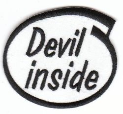 Devil Inside Embroidered Cloth Patch