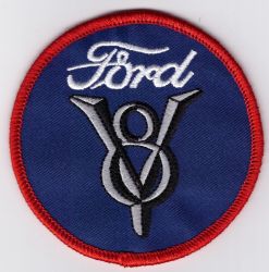 Ford Classic V8 Round Embroidered Patch