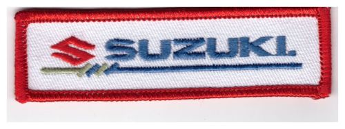 Suzuki Oblong White embroidered Patch