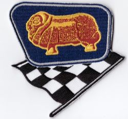 Golden Fleece & Racing Flag Embroidered Patch