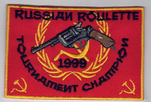 Russian Roulett Embroidered cloth Patch