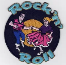 Rock&Roll Dancers embroidered Patch