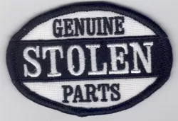 Stolen parts embroidered cloth Patch
