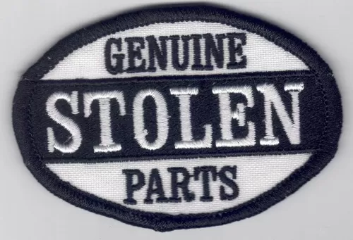Stolen parts embroidered cloth Patch