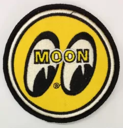 Moon Black Embroidered cloth Patch