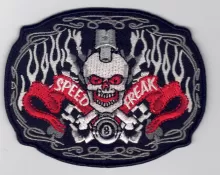 Speed Freak Embroidered cloth Patch